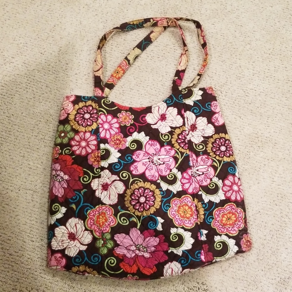 Vera Bradley Tote Retired Mod Floral Pink Pattern - Picture 2 of 4